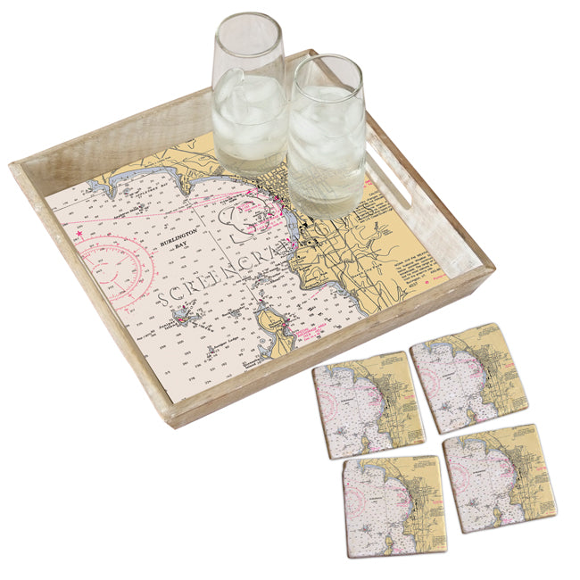 Burlington, VT - Marble Coaster Set