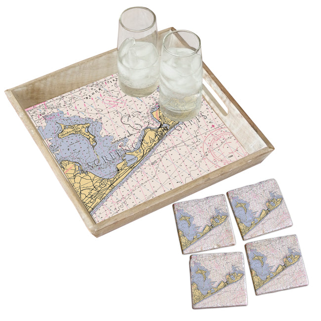 Montauk, NY- Marble Coaster Set