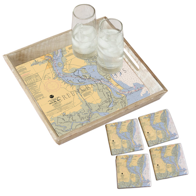 Winyah Bay, SC - Marble Coaster Set