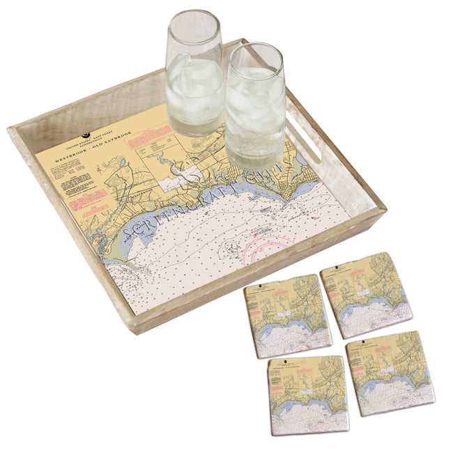 Westbrook, CT- Marble Coaster Set