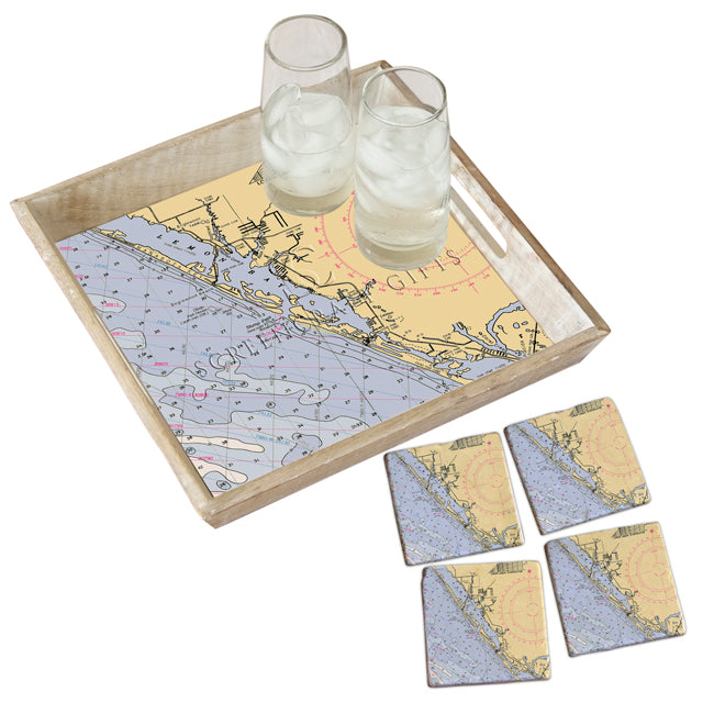 Manasota Key, FL  - Marble Coaster Set