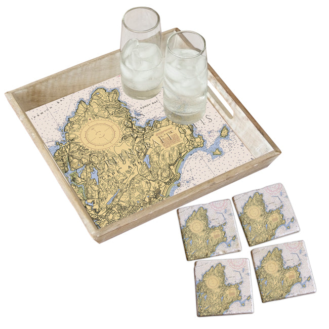 Rockport, MA- Marble Coaster Set