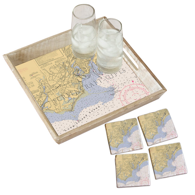 Fairfield, CT- Marble Coaster Set