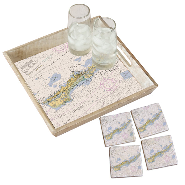 Marathon, FL - Marble Coaster Set