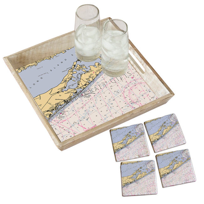 The Hamptons, NY- Marble Coaster Set