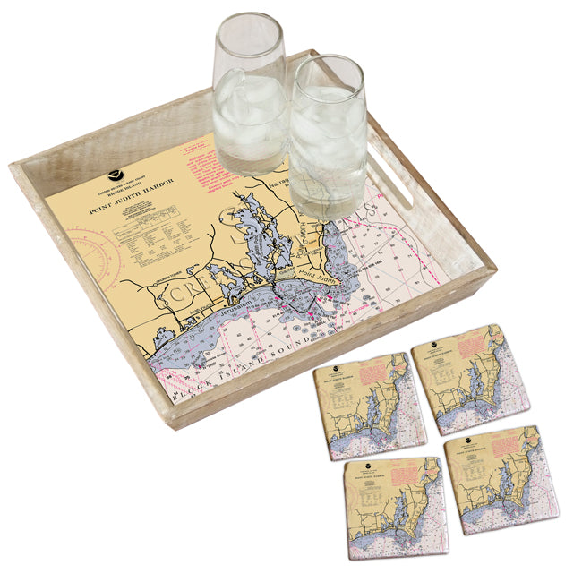 Point Judith, RI - Marble Coaster Set