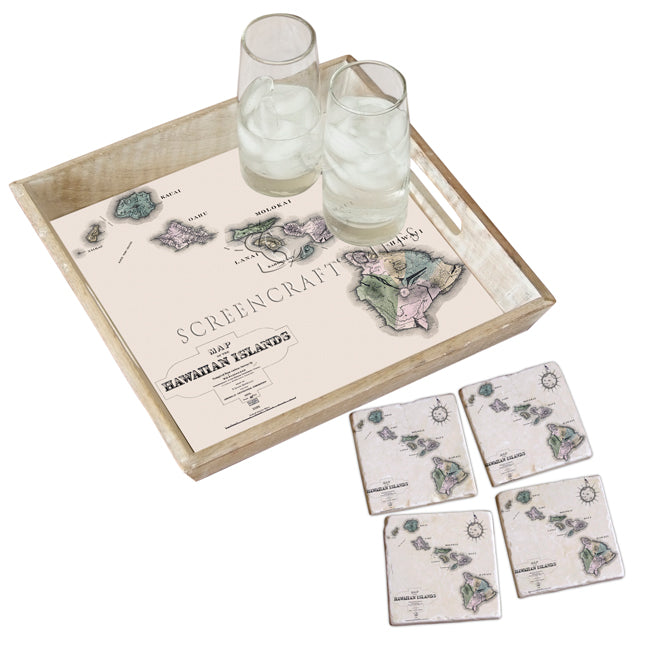 Hawaii - Marble Coaster Set