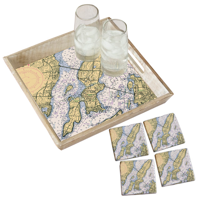 Jamestown, RI- Marble Coaster Set
