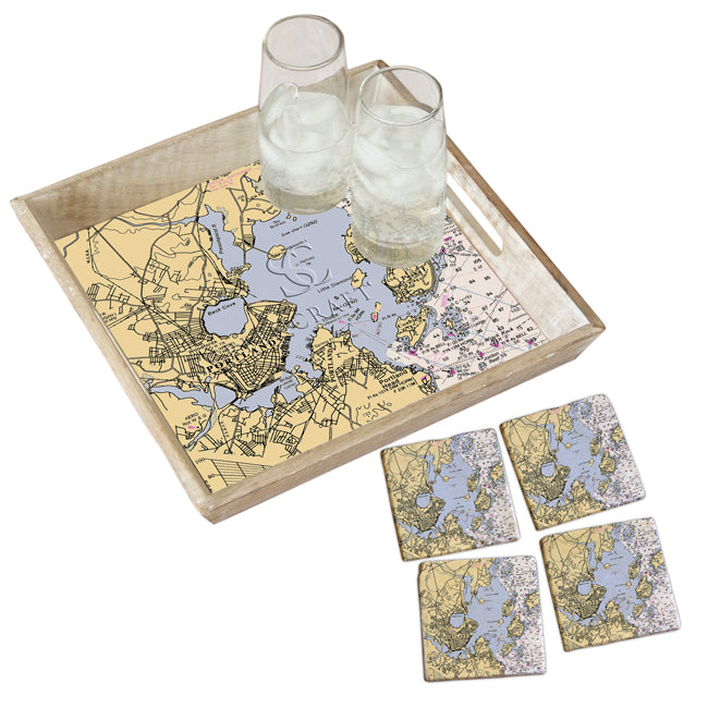 Portland, ME - Marble Coaster Set