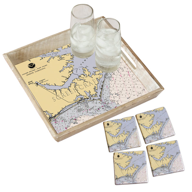 New Bern, NC - Marble Coaster Set