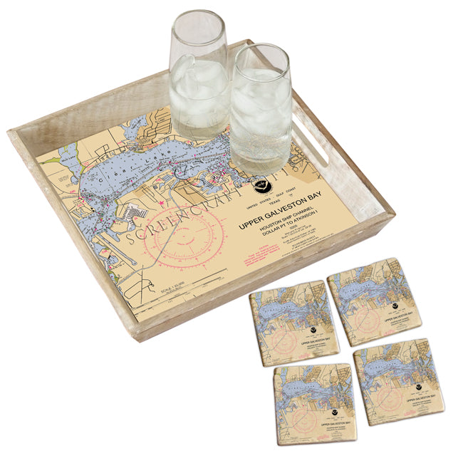 Clear Lake, TX-  Marble Coaster Set