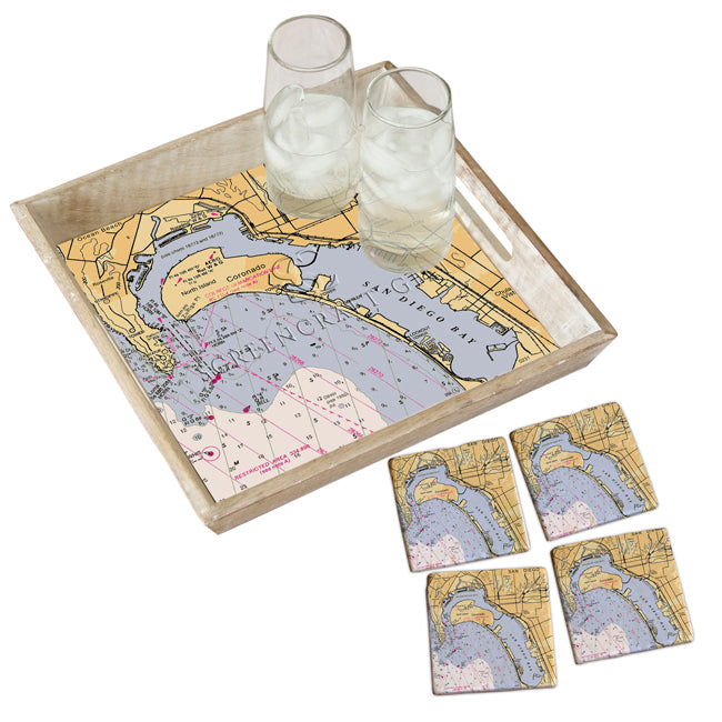 Coronado, CA-  Marble Coaster Set