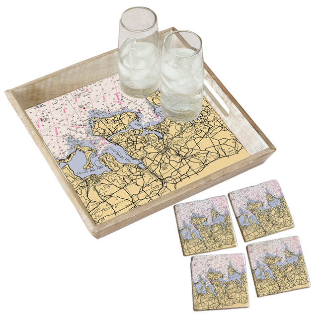 Huntington Bay, NY- Marble Coaster Set