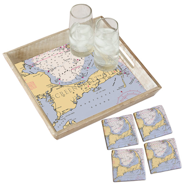 Cape Cod, MA - Marble Coaster Set