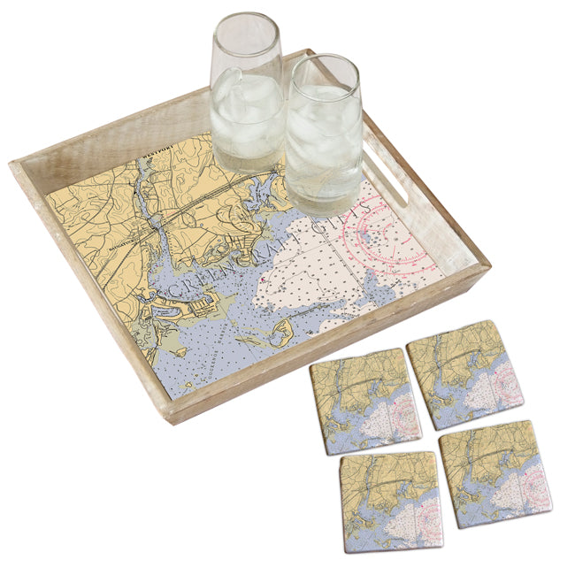 Westport, CT - Marble Coaster Set