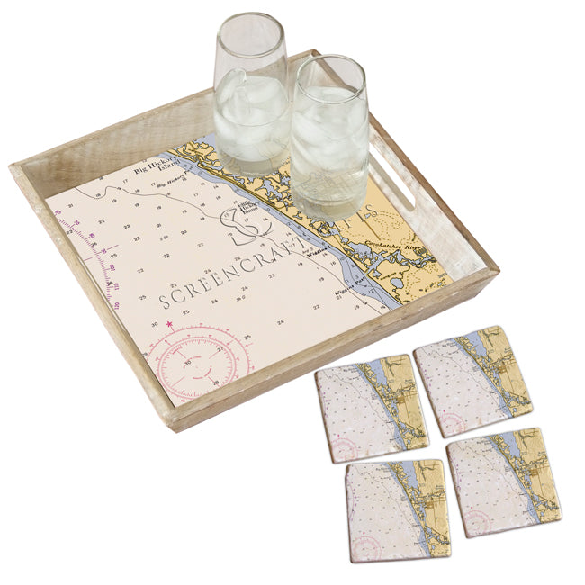Bonita Springs, FL - Marble Coaster Set