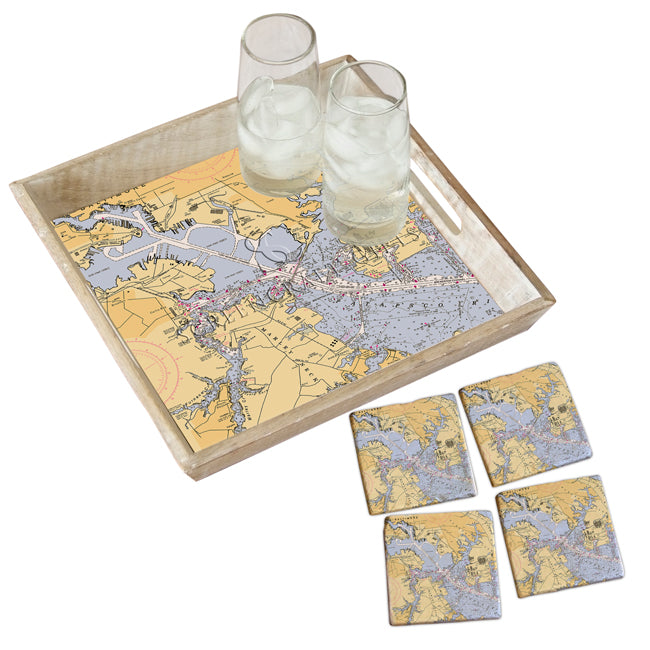 Baltimore, MD - Marble Coaster Set