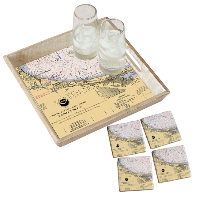 Sandwich, MA - Marble Coaster Set