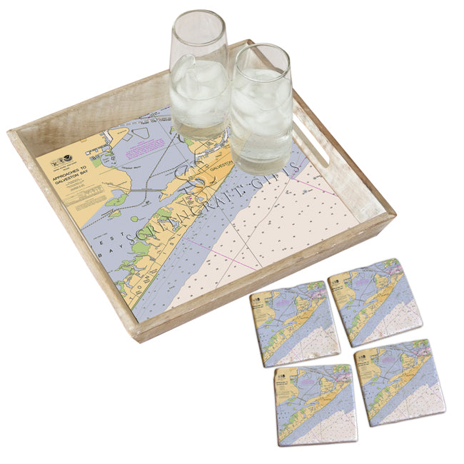 Galveston, TX - Marble Coaster Set