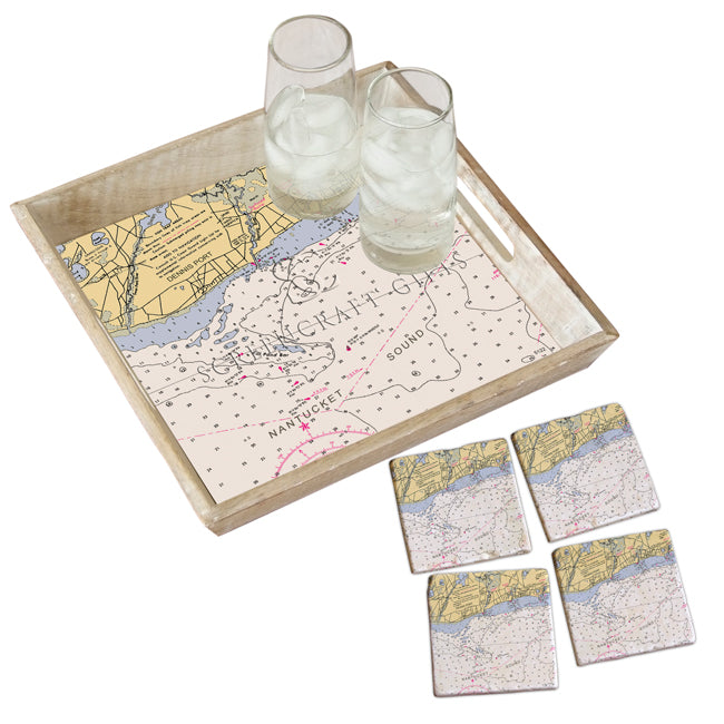 Dennis Port, MA  - Marble Coaster Set