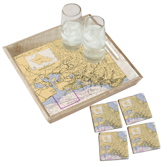 Pearl Harbor- Marble Coaster Set