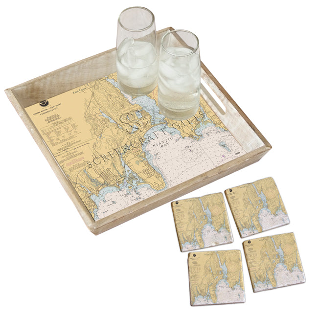 Niantic, CT - Marble Coaster Set