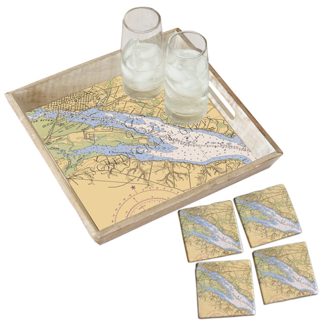 Washington, NC- Marble Coaster Set