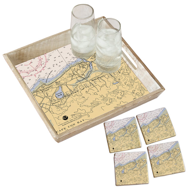 Dennis, MA - Marble Coaster Set