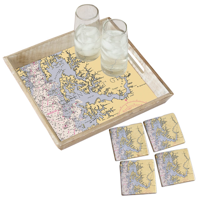 Easton, MD - Marble Coaster Set