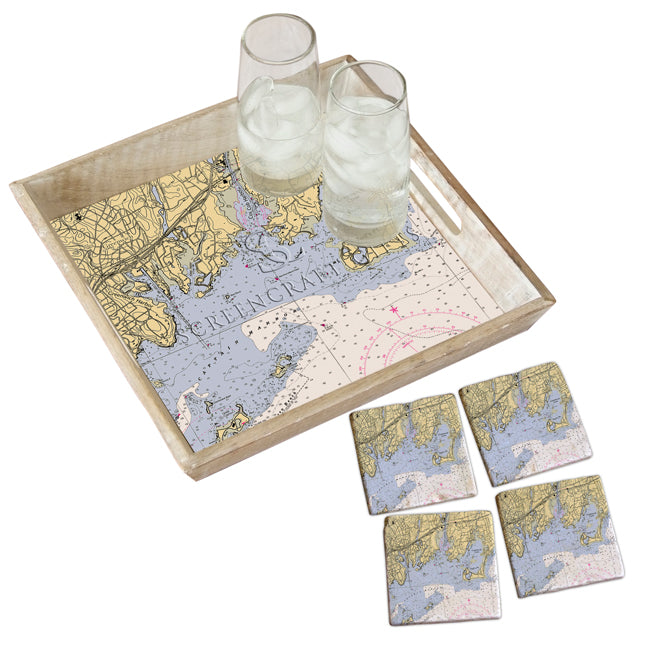 Greenwich, CT- Marble Coaster Set
