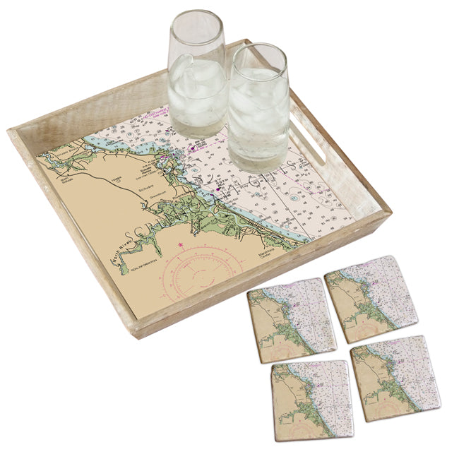 Scituate, MA - Marble Coaster Set