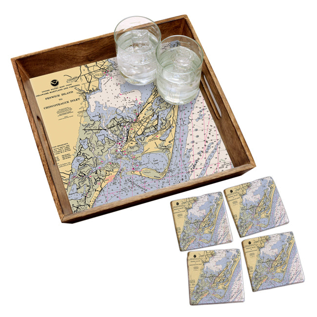 Chincoteague, VA- Marble Coaster Set