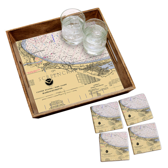 Sandwich, MA - Marble Coaster Set