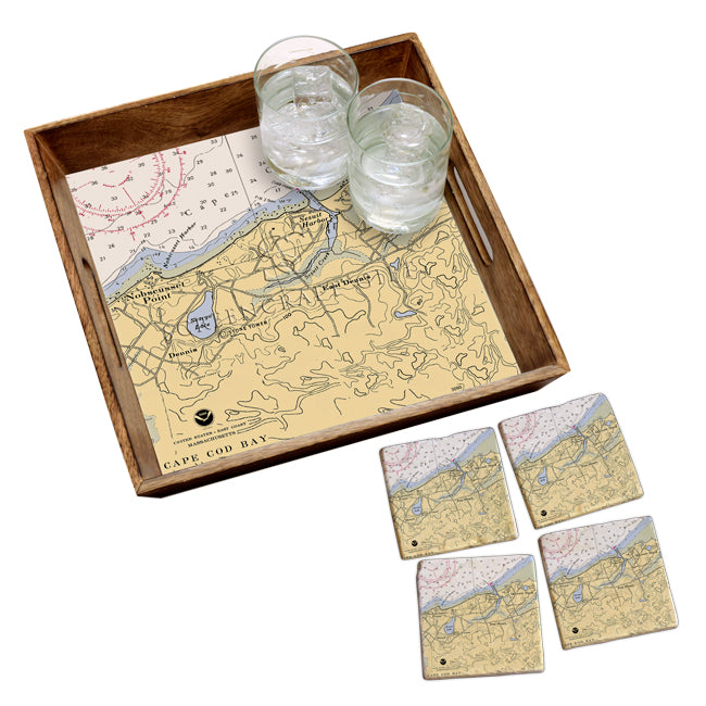 Dennis, MA - Marble Coaster Set