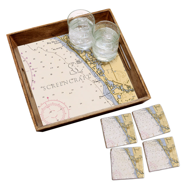 Bonita Springs, FL - Marble Coaster Set
