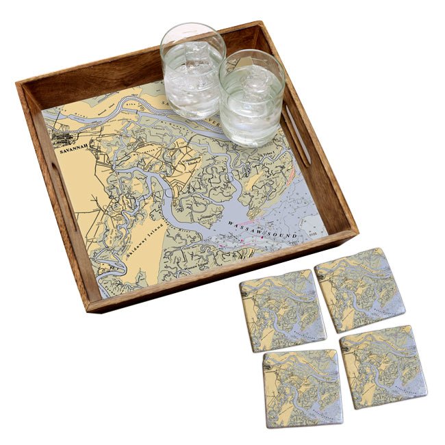Savannah, GA- Marble Coaster Set