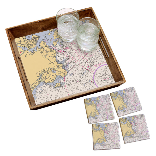 Cape Elizabeth, ME - Marble Coaster Set