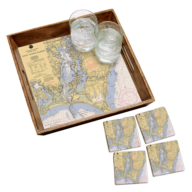 Point Judith, RI- Marble Coaster Set