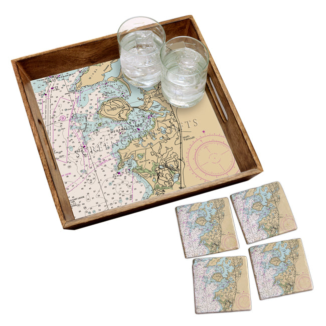 North Falmouth, MA  - Marble Coaster Set