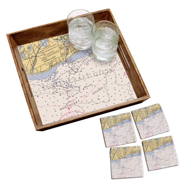 Dennis Port, MA  - Marble Coaster Set