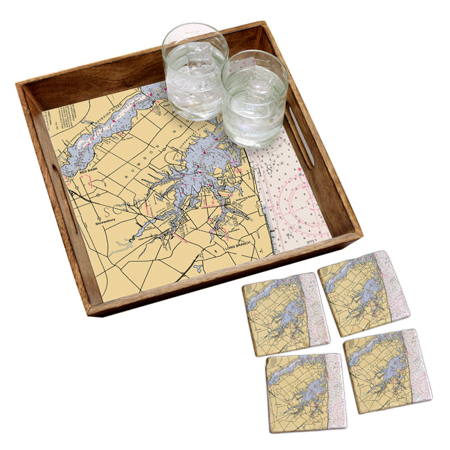 Rumson, NJ-  Marble Coaster Set