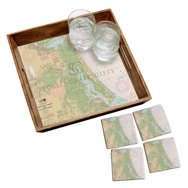 Plum Island, MA- Marble Coaster Set