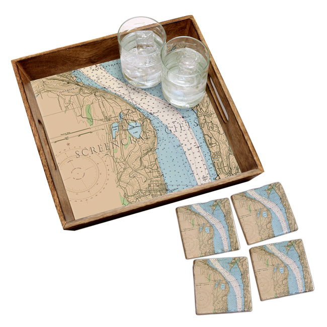 Haverstraw, NY - Marble Coaster Set