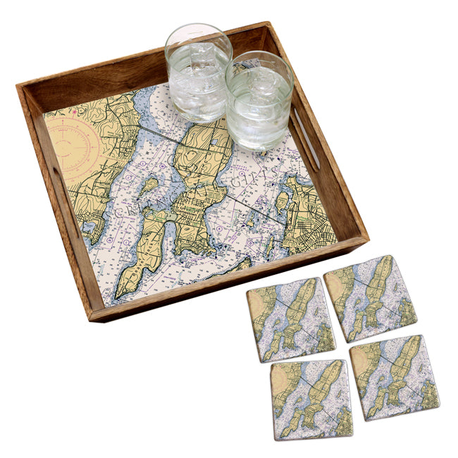 Jamestown, RI- Marble Coaster Set
