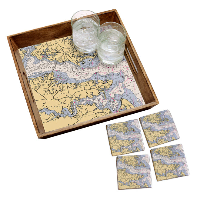 Irvington, VA- Marble Coaster Set