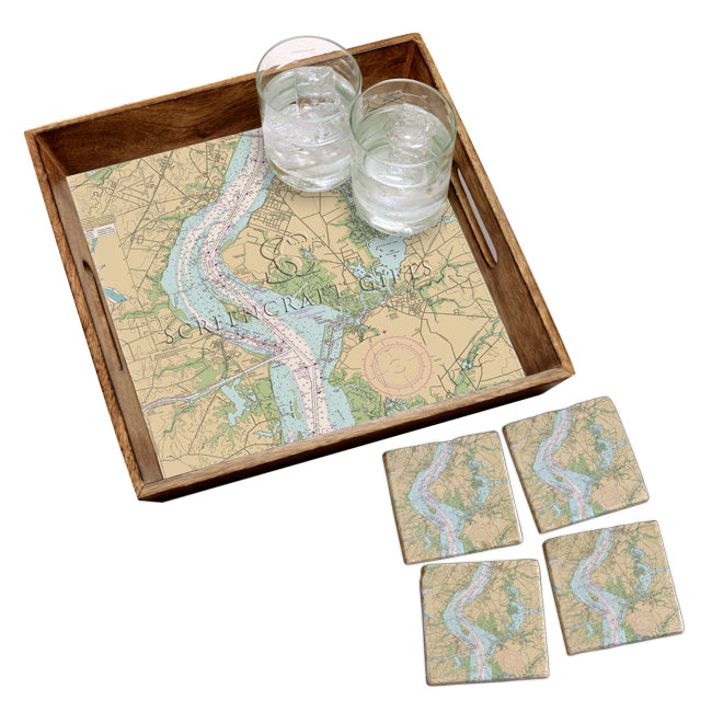 Pennsville, NJ- Marble Coaster Set