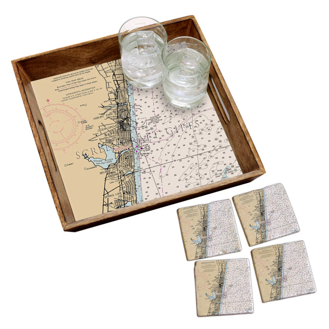 Ocean Grove, NJ  - Marble Coaster Set
