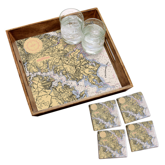 Annapolis, MD - Marble Coaster Set