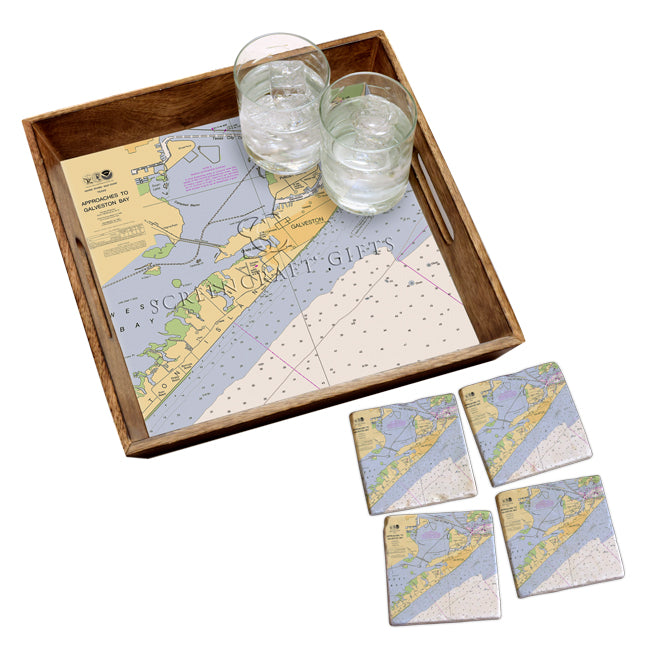 Galveston, TX - Marble Coaster Set