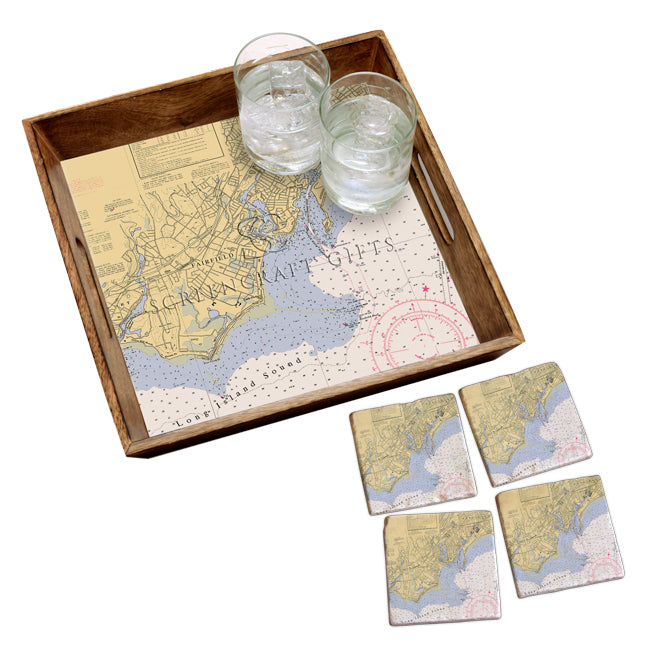 Fairfield, CT- Marble Coaster Set